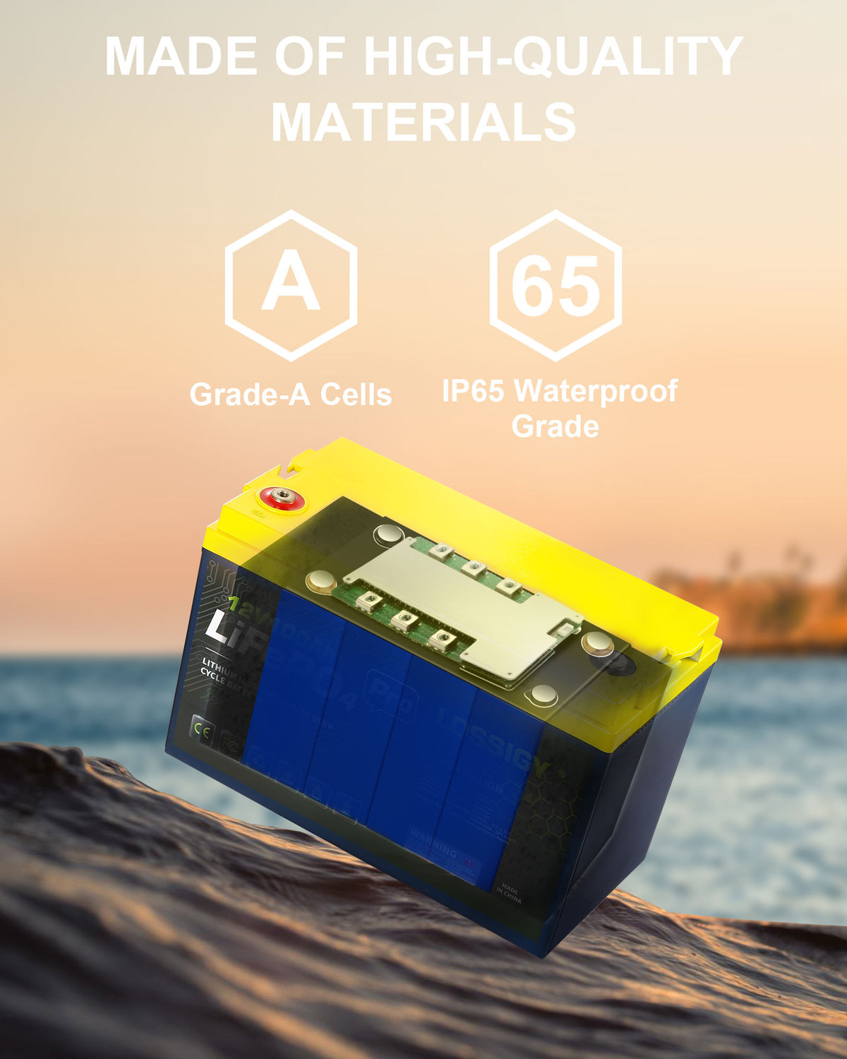 12V100AH-Rg LiFePO4 Lithium Battery