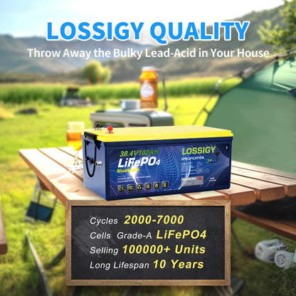 LOSSIGY - 36V102AH Lithium Battery Golf Cart Conversion Kit with 25A Charger